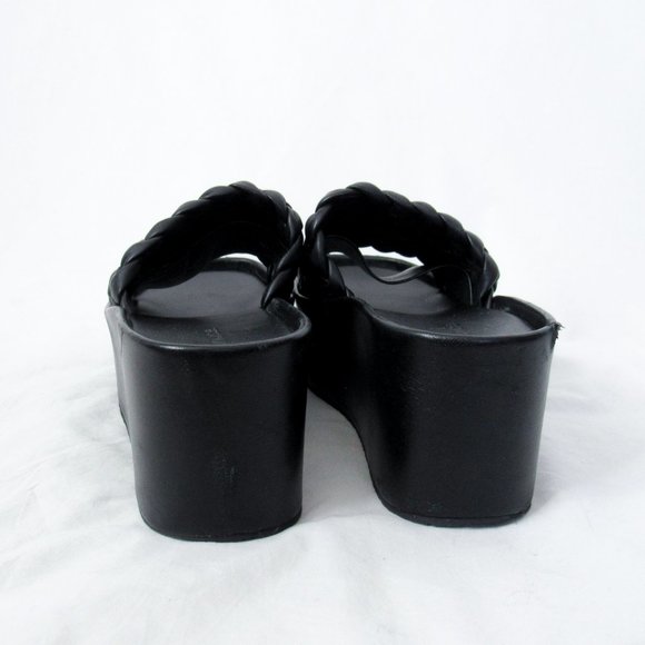 VINCE Mari Braided Leather Platform Sandals Slip-On Slide Sandals Size- 8.5~$350 - Picture 8 of 16